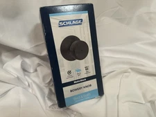 Schlage Bowery Door Knob, Bed & Bath Privacy Lock, Matte Black (Open Box)
