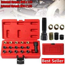 16pcs 14mm Spark Plug Rethread Kit Thread Repair M14x1.25 Cylinder Head Helicoil
