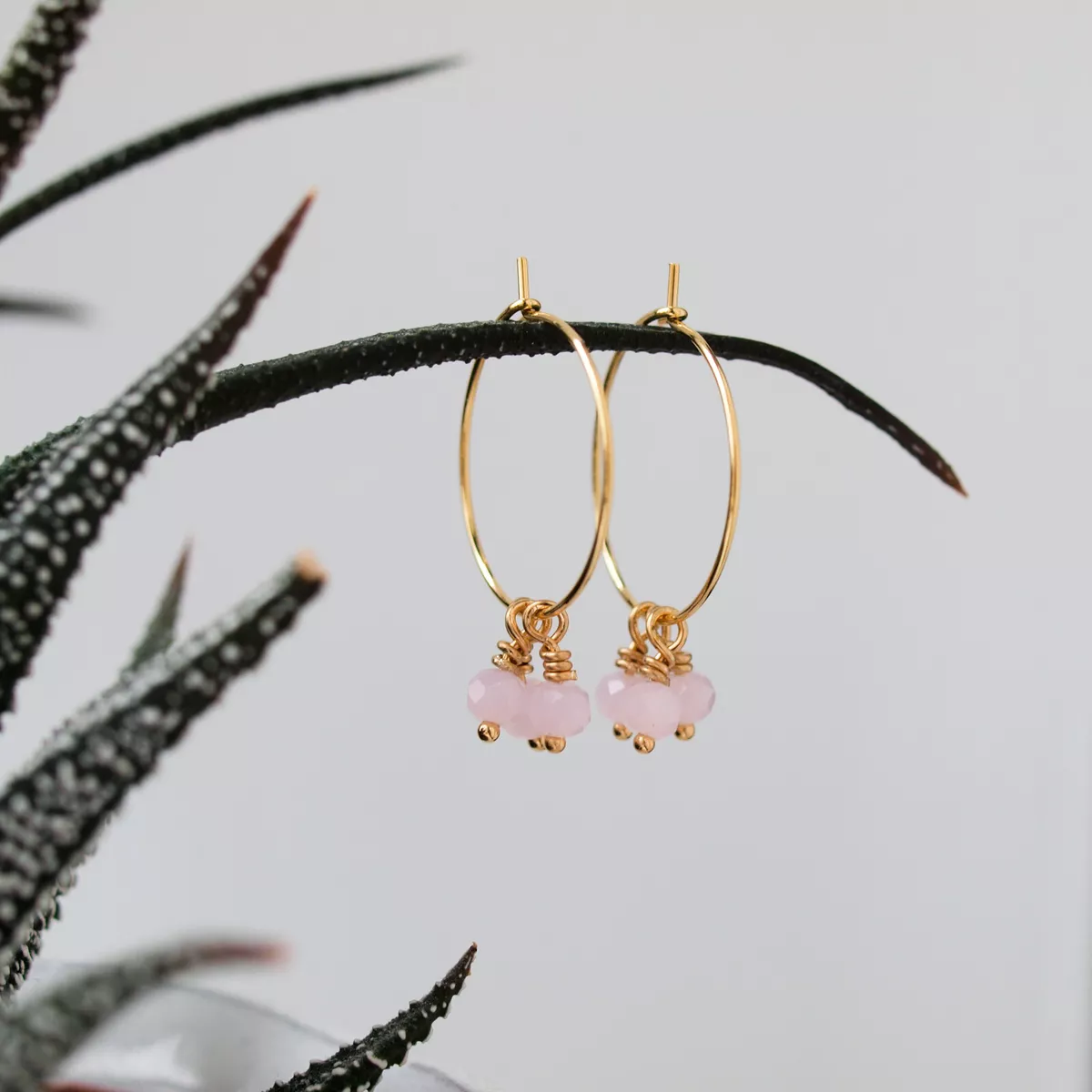 Beaded drop hotsell hoop earrings
