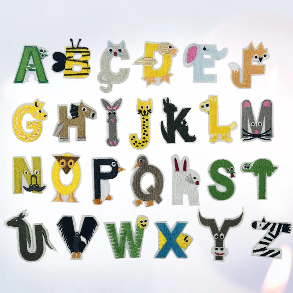 26 Pcs English Alphabetic Letters Alphabet Iron On Patch Embroidered Alphabet - Image 2 of 4
