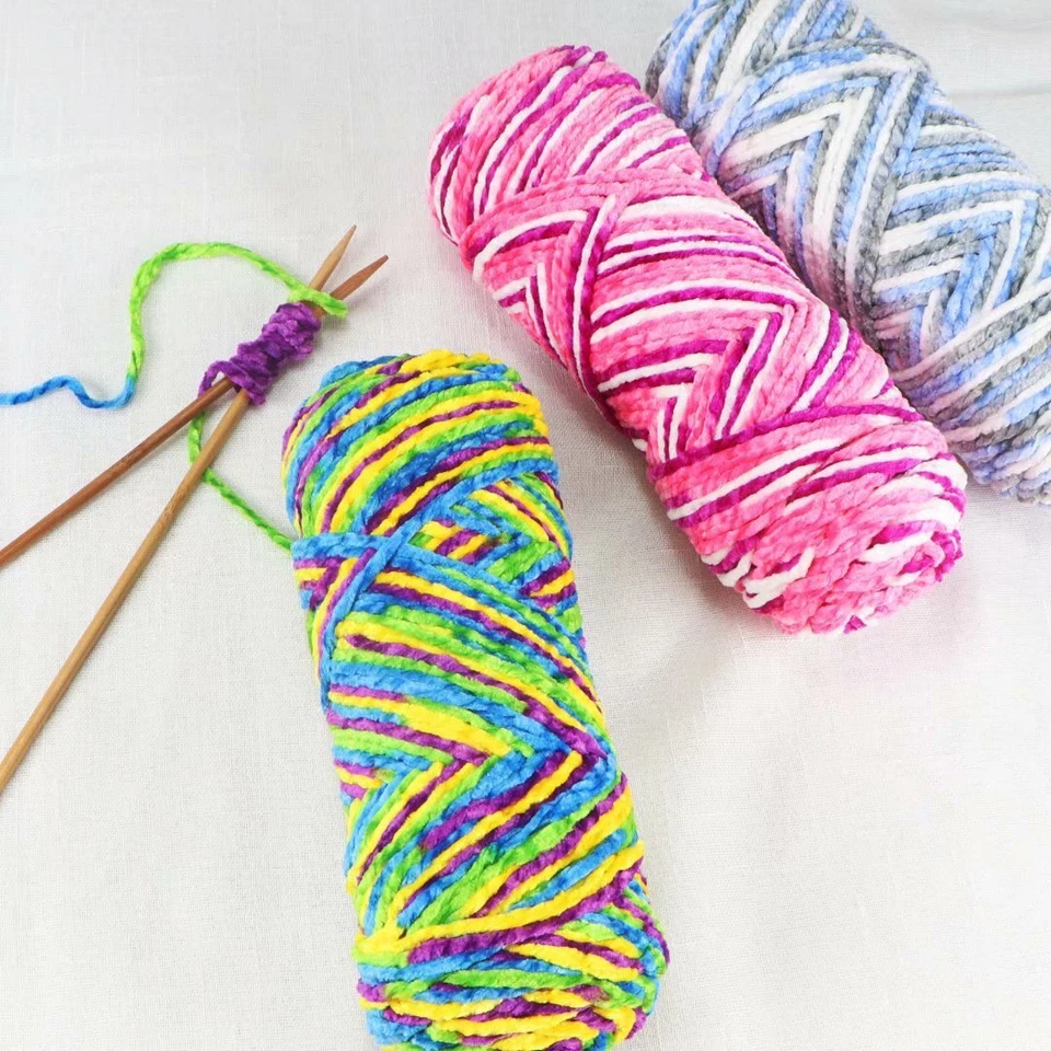 200ml/200g Drei Stränge Glänzend Samt Garn Weich Plüsch Garn Häkeln Garne - Bild 4 von 4