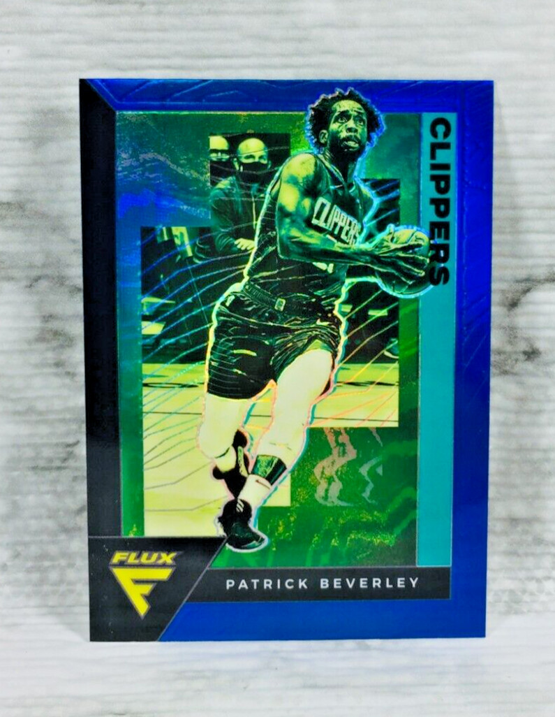 2020-21 PANINI FLUX BASKETBALL #77 PATRICK BEVERLEY (BLUE PRIZM HOLO) CLIPPERS!