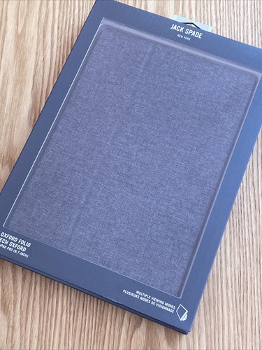 Jack Spade iPad Pro 9.7" Folio Book Cover Case & Stand - Oxford Grey/Nylon Blue - Picture 2 of 3