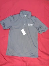 GLOCK Stocking Dealer Firearms Carbon Gray Gun Polo Shirt Mens NEW by Core 365