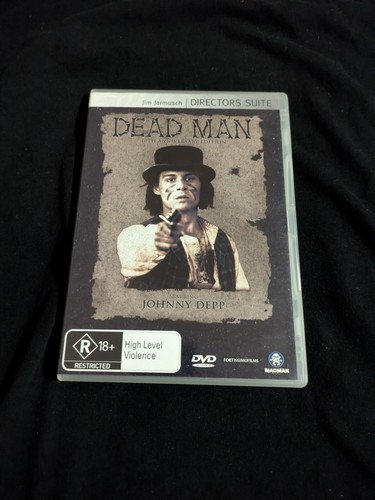 DEAD MAN DVD JOHNNY DEPP, GARY FARMER, CRISPIN GLOVER RATED R18+ REGION 4