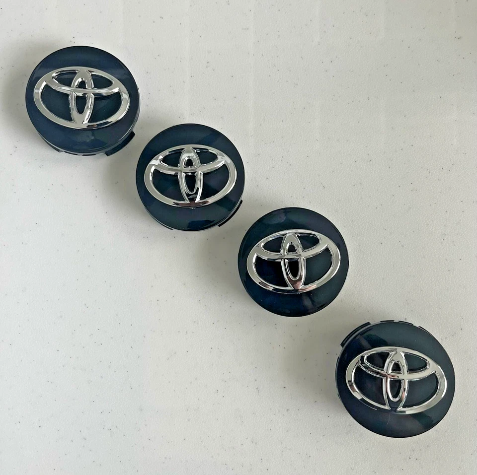4 tapas centrales de rueda Toyota 62 mm para Camry Corolla Highlander Avalon Prius y más Foto 4 de 4