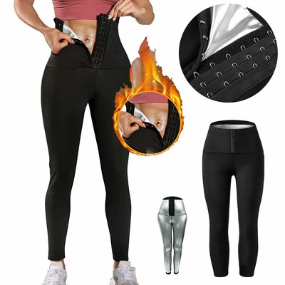 Pantalones Sauna Mujer Pantalón de Cintura Alta Leggins Reductores  Adelgazantes | eBay