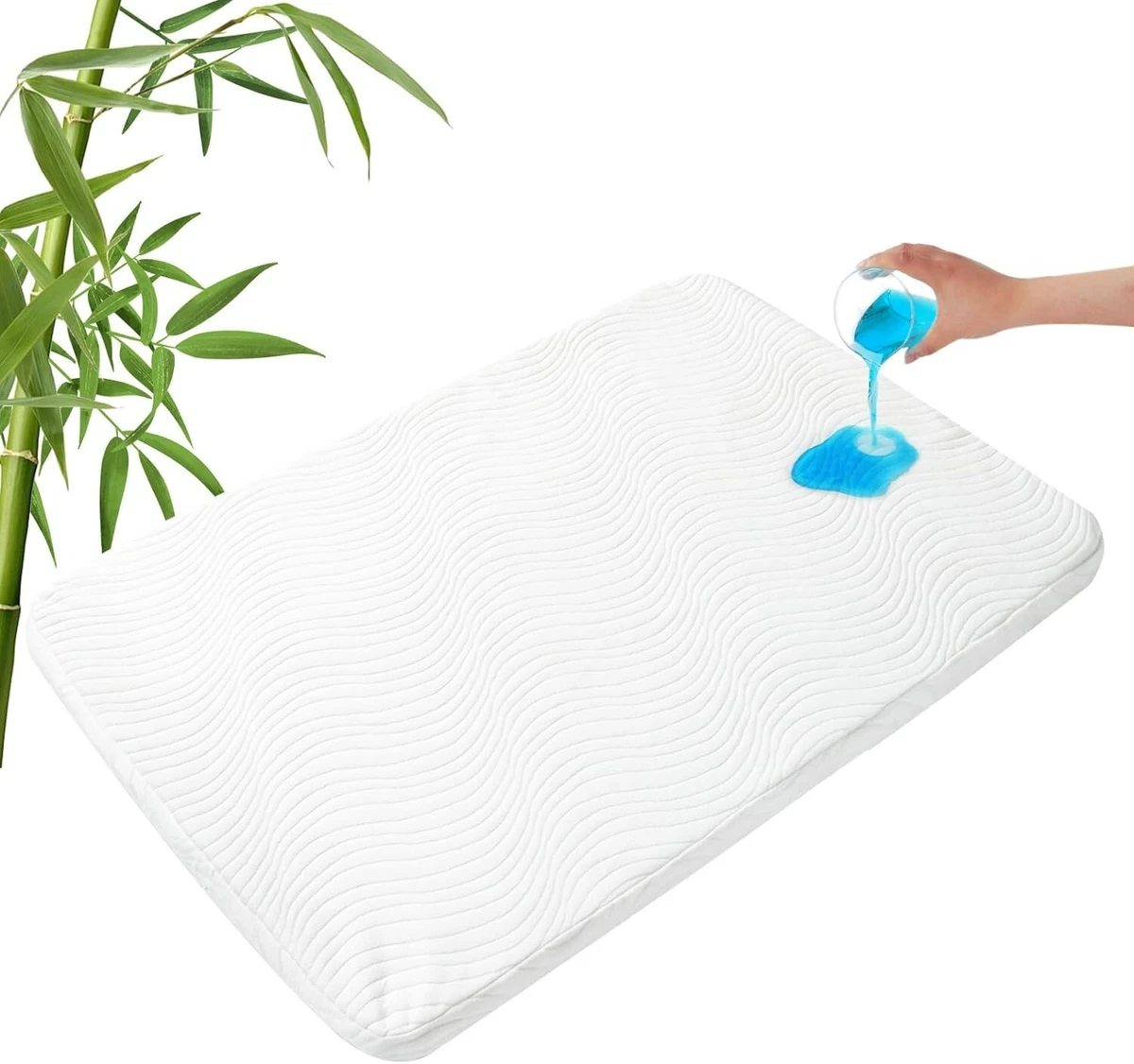 Biloban Zippered Mini Crib Mattress Protector, Waterproof Playard Mattress Encasement 6 Sides Fully Encased Pack N Play Mattress Cover