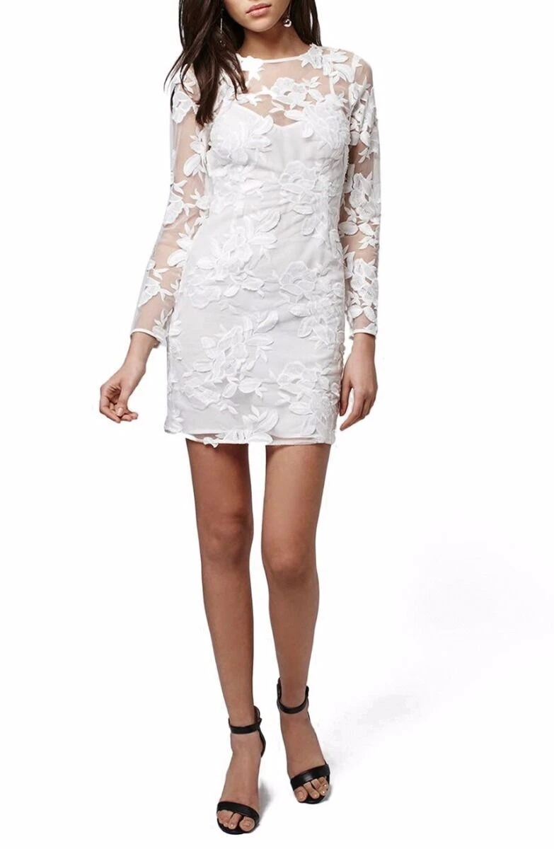 Topshop white top lace dress