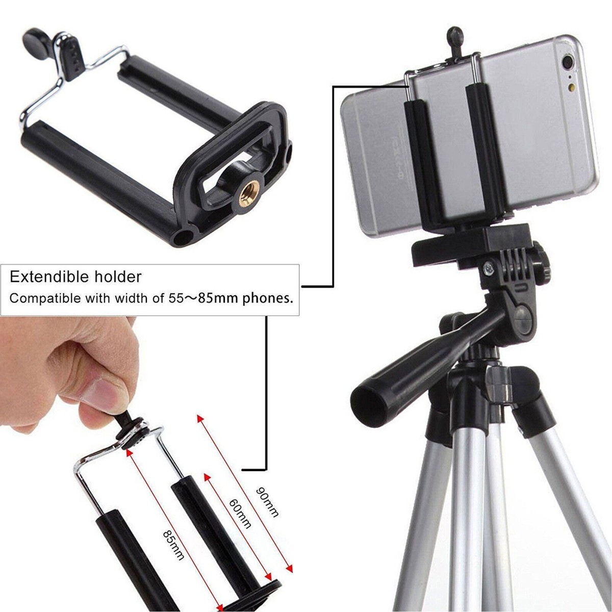 Tripod Stand Mount For Digital Camera Camcorder Phone Holder IPhone Android DSLR