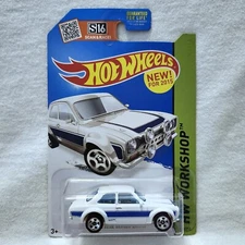 Hot Wheels Workshop 70 Ford Escort RS1600 #221 White 1:64 Scale