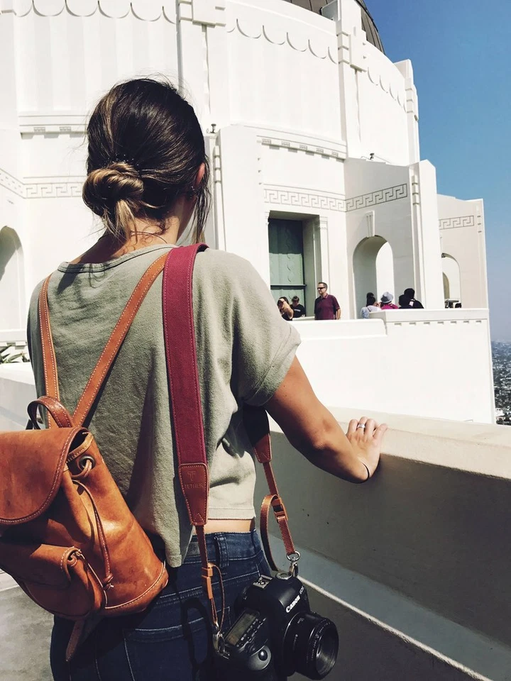 The Burgundy Denim Camera Strap - Image 3 of 4