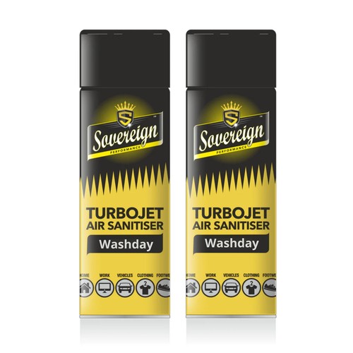 4 x SOVEREIGN TURBO JET AIR FRESHENER SANITISER SPRAY CAR HOME OFFICE BLAST CAN - Picture 18 of 24