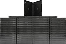  60 DV2R22BK Black 2 Disc Empty Replacement 22MM DVD Media Storage Box Case