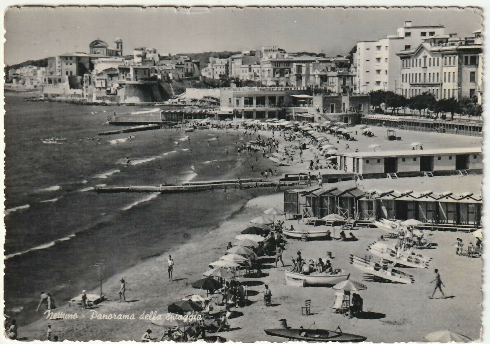 NETTUNO - ROMA - PANORAMA DELLA SPIAGGIA - VIAGG. 1961 -41167-