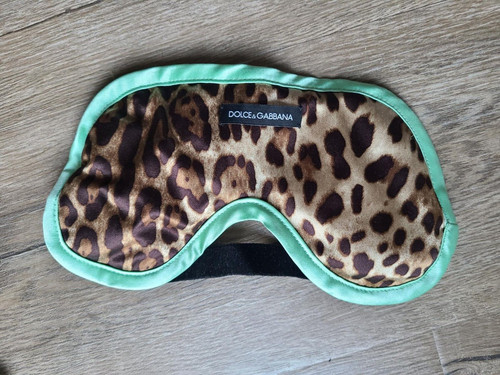 Dolce & Gabbana eye/sleep mask Leopard silk and black velvet