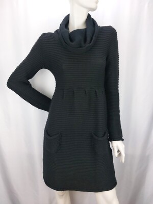 Northland Damen Kleid Rippenstrickkleid 50 % Merinowolle Rollkragen Gr. M/L