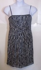 Ann Taylor Loft misses size 6 blue white print spaghetti strap sundress dress x
