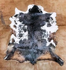 Fourrure en peau de chèvre | Tapis de cheminée | Peau d'animal islandais | Cuir nordique naturel