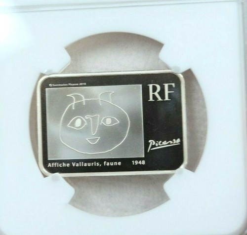 2010 FRANCE SILVER 10 EURO S10E PICASSO COLORIZED NGC PF 69 ULTRA CAMEO TOP POP - Picture 2 of 4