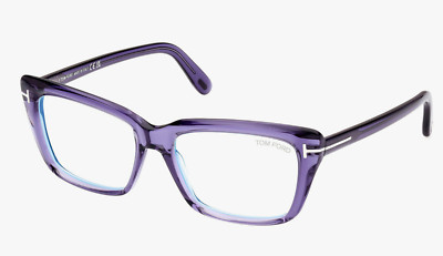 New TOM FORD TF5894-B 081 56mm Purple Blue Light Eyeglasses Frames Italy Unisex
