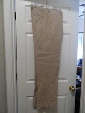Threads Saks Fifth Avenue Tan Beige 100% Linen Casual Pants - Size 40 x 33