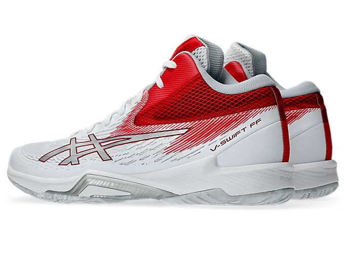 Asics Volleyball Shoes V-SWIFT FF MT 4 White/Classic Red 1053A064