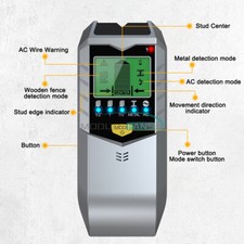 Wall Stud Finder 5-in-1 Wall Scanner Detector Wood Beam/Metal/AC Live Wire Find