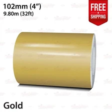 GOLD 4" 102mm Roll PIN STRIPE Car PinStriping Trim Line TAPE Decal Vinyl Sticker