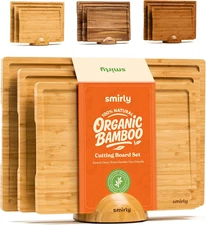 Wooden Cutting Boards For Kitchen Meal Prep & Serving - Bamboo Cutting Board,