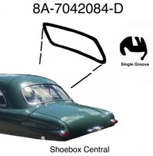 New 1949 1950 1951 Ford Car Single Groove Rear Window Rubber Weatherstripping New 1949 1950 1951 Ford Car Single Groove Rear Window Rubber Weatherstripping