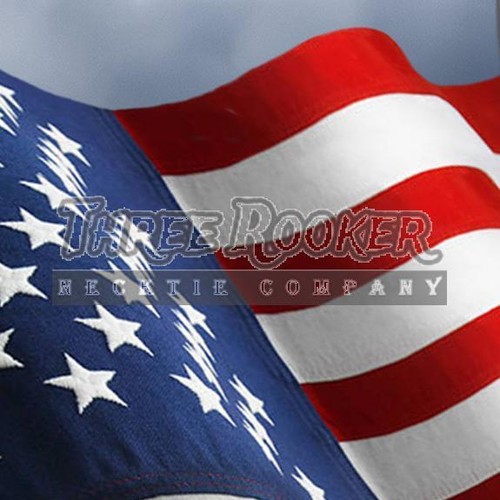 Waving Flag with Eagles Neckties Mens Patriotic Neck Ties Brand New - Picture 2 of 3