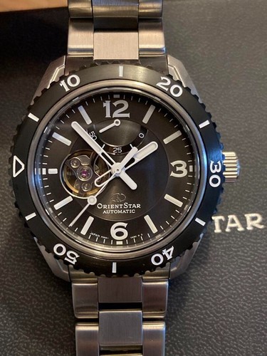ORIENT Star Diver's Open Heart Automatic Date Analog Men's Watch Black Dial Used - Picture 7 of 8