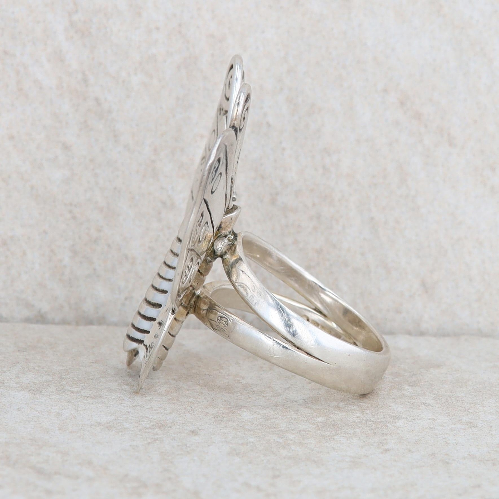 Sterling Silver Butterfly Statement Ring - image 4
