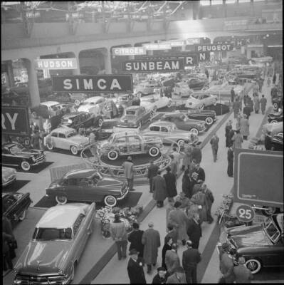 23rd Geneva International Motor Show exhibition hall 1953 Switzerland Old Photo