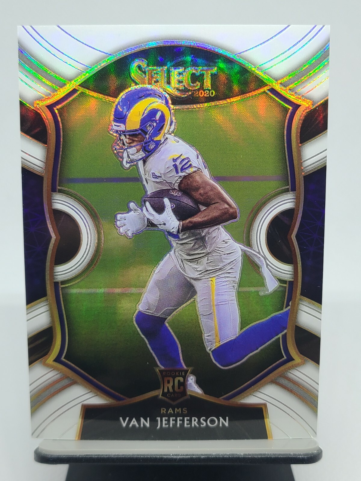 2020 Panini Select Van Jefferson Rookie Concourse Prizm White /35 Rams RC