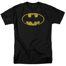 BATMAN CLASSIC LOGO DISTRESSED Licensed Adult Men's Graphic Tee Shirt SM-6XL