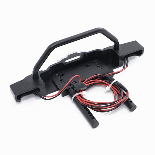 Metal Front Bumper w/Light Cable For TRX4 Axial SCX10 90046 1/10 RC Crawler Car - Foto 3 di 10