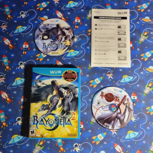 Bayonetta 1 + 2 Nintendo Wii U Bonus 2 Game Disc Set Bundle Complete CIB Tested