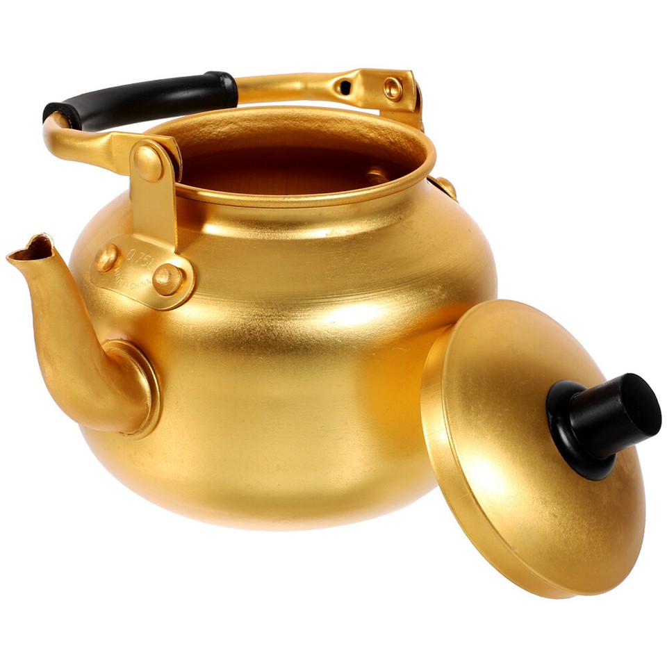 Yellow Tea Kettle and Black Water Boiling Rice Wine Jug Boiler Travel