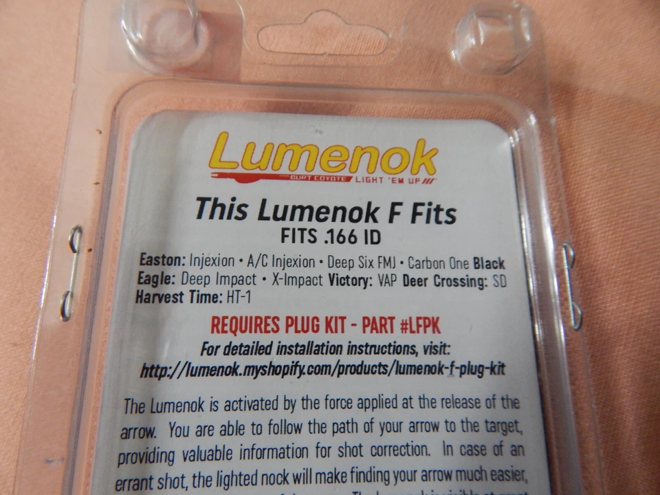 NEW Burt Coyote Lumenok Lighted F Nocks: 3pk: RED F3R Fits .166" ID Shafts - Image 4 of 4