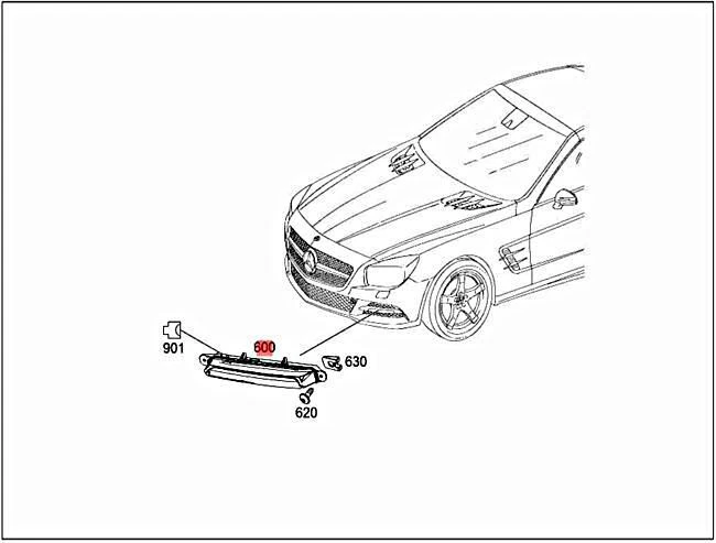 Genuine MERCEDES W242 R231 B-CLASS W246 Daytime running lamp 