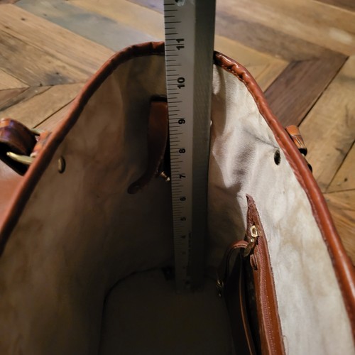 Retired Brahmin Toasted Canyon Reed Croc Embossed Leather Tote Bag - Picture 13 of 23