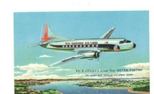 2 VTG EASTERN AIRLINE POSTCARDS! MARTIN SILVE...
