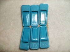 NEW JOY MANGANO FINGER CLIPS PANT SKIRT CLIPS FOR HUGGABLE HANGERS 6 PC TEAL