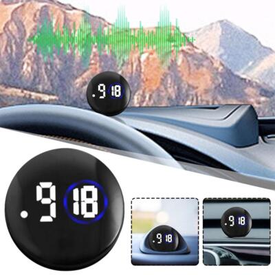 1X Car Motorcycle Clock Mini Multifunctional Stick-On Digital Clock For Car US