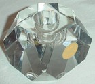 VINTAGE SINGLE CANDLESTICK HOLDER POSSEIL KRISTALL 2"  HAND CUT CRYSTAL POLAND — photo 3