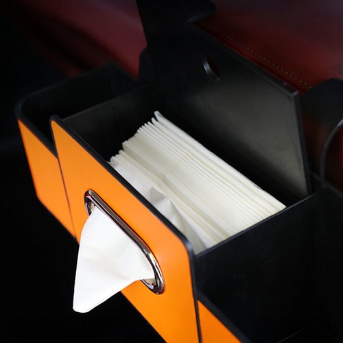 Car Multifunctional Seat Back Storage Box Tissue Holder Drink Cup Holder & Hooks - Picture 9 of 14