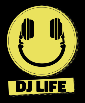 3” Smiley Face DJ Life Sticker Headphones Mix Tape Remix Happy