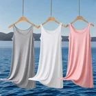 Women's Modal Cotton Sleeveless Nightdress Summer Tank Dress Strappy Loungewear